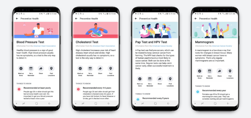 Facebook preventive health mobile app cancer heart disease
