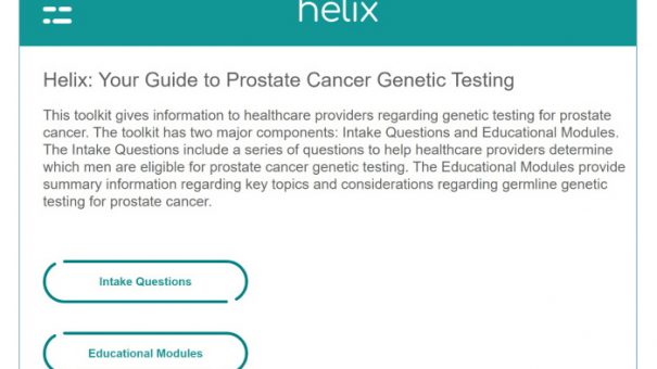 Helix web tool guides prostate cancer genetic testing