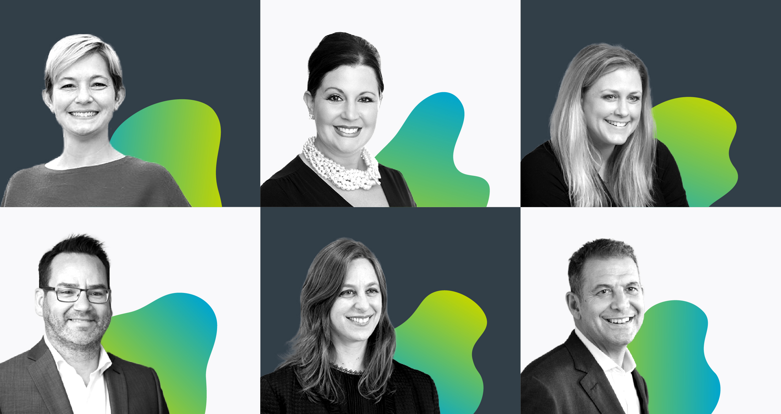 [Image (From top left to bottom right): Avalere’s leadership team, including Kelly Brantley, Policy Practice Director; Sarah Alwardt, Healthcare Transformation Practice Director; Elizabeth Carpenter, President; Lance Grady, Market Access Practice Director; Miryam Frieder, Policy Practice Director; Rob Carter, Financial Services Practice Director.]  