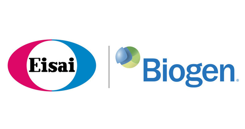 Eisai logo and Biogen logo (PRNewsfoto/Eisai Co., Ltd.)